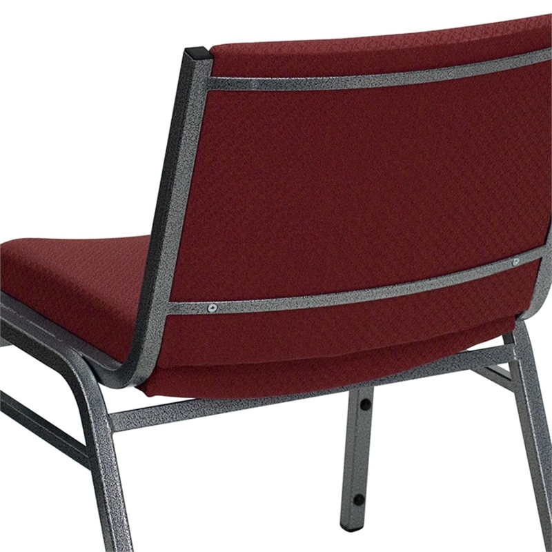 Flash Furniture Hercules Extra Wide Stacking Chair in Burgundy