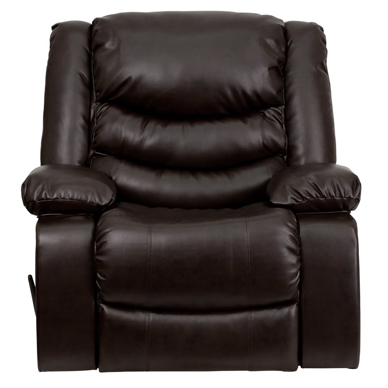 flash furniture plush leather rocker recliner