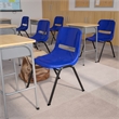 Flash Furniture Hercules Ergonomic Shell Back Stacking Chair in Blue