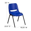 Flash Furniture Hercules Ergonomic Shell Back Stacking Chair in Blue