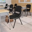 Flash Furniture Hercules Ergonomic Shell Back Stacking Chair in Black