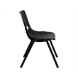 Flash Furniture Hercules Ergonomic Shell Back Stacking Chair in Black