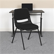 Flash Furniture Hercules Ergonomic Shell Stacking Chair in Black