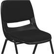 Flash Furniture Hercules Ergonomic Shell Stacking Chair in Black