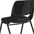 Flash Furniture Hercules Ergonomic Shell Stacking Chair in Black