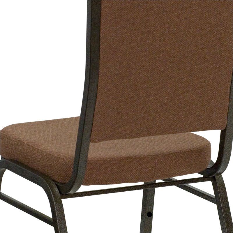 Flash Furniture Hercules Stacking Banquet Stacking Chair in Coffee
