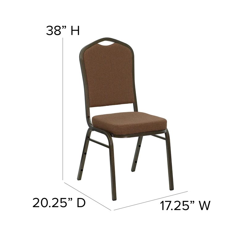 Flash Furniture Hercules Stacking Banquet Stacking Chair in Coffee