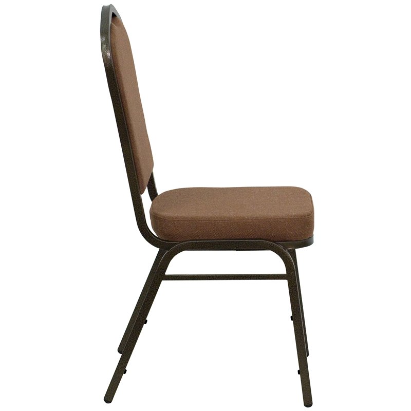 Flash Furniture Hercules Stacking Banquet Stacking Chair in Coffee