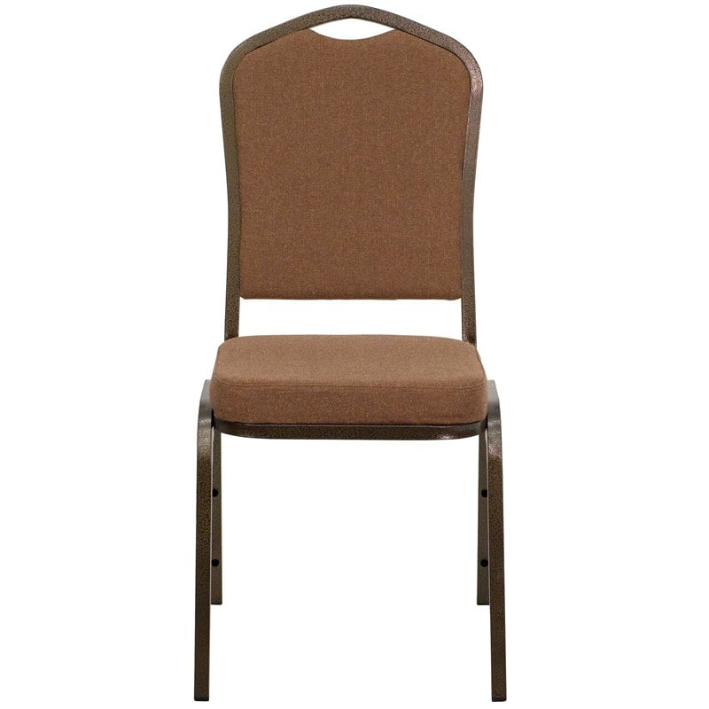 Flash Furniture Hercules Stacking Banquet Stacking Chair in Coffee