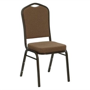 Flash Furniture Hercules Stacking Banquet Stacking Chair in Coffee