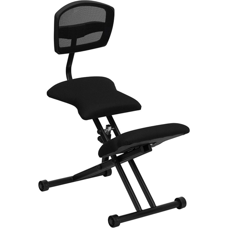 Ergonomic Kneeling Office Chair In Black Wl 3440 Gg