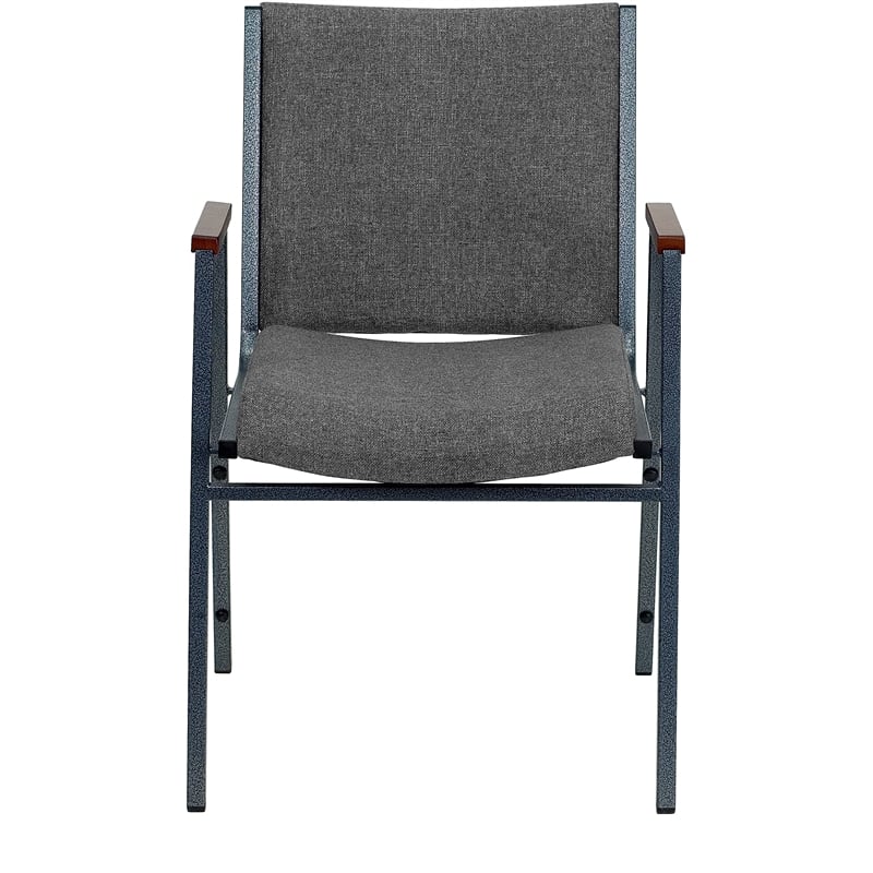 Flash Furniture Hercules Upholstered Stacking Chair in Gray