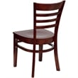 Flash Furniture Hercules Dining Chair in Mahogany with Burgundy Seat