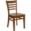 Flash Furniture Hercules Ladder Back Restaurant Dining Chair in Cherry