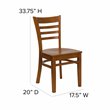 Flash Furniture Hercules Ladder Back Restaurant Dining Chair in Cherry