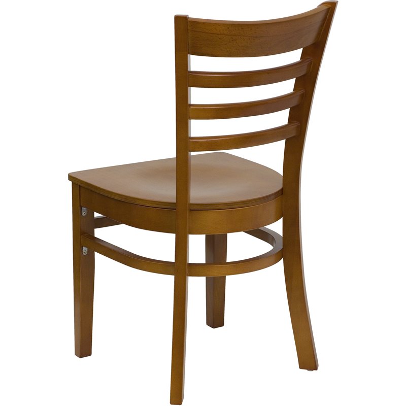 Flash Furniture Hercules Ladder Back Restaurant Dining Chair in Cherry