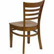 Flash Furniture Hercules Ladder Back Restaurant Dining Chair in Cherry