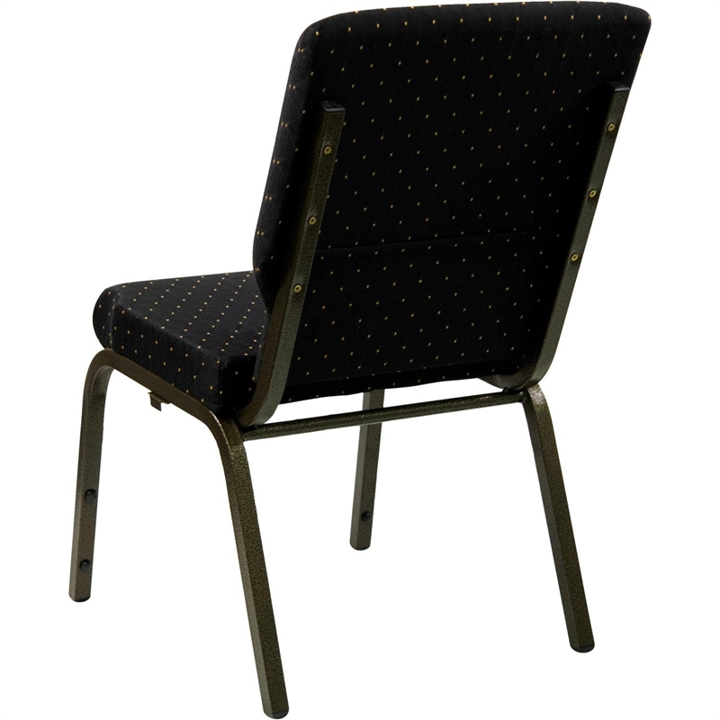 Flash Furniture Hercules Stacking Church Stacking Guest Chair in Black