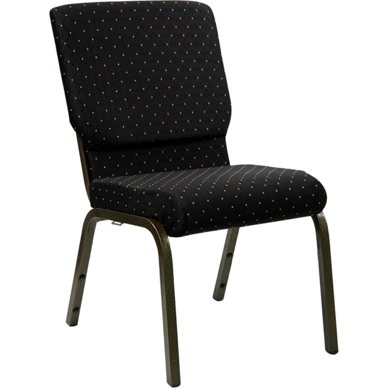 Flash Furniture Hercules Stacking Church Stacking Guest Chair in Black