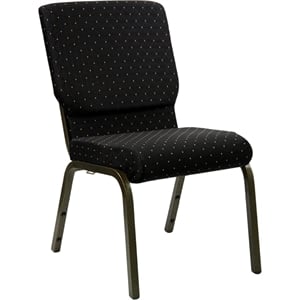 Flash Furniture Hercules Stacking Church Stacking Guest Chair in Black