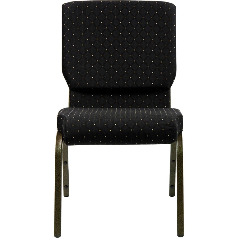 Flash Furniture Hercules Stacking Church Stacking Guest Chair in Black
