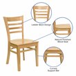 Flash Furniture Hercules Series Restaurant Dining Chair in Natural