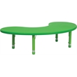 Flash Furniture Height Adjustable Half-moon Activity Table in Green