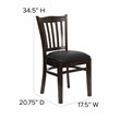 Flash Furniture Hercules Series Restaurant Dining Chair in Black Seat