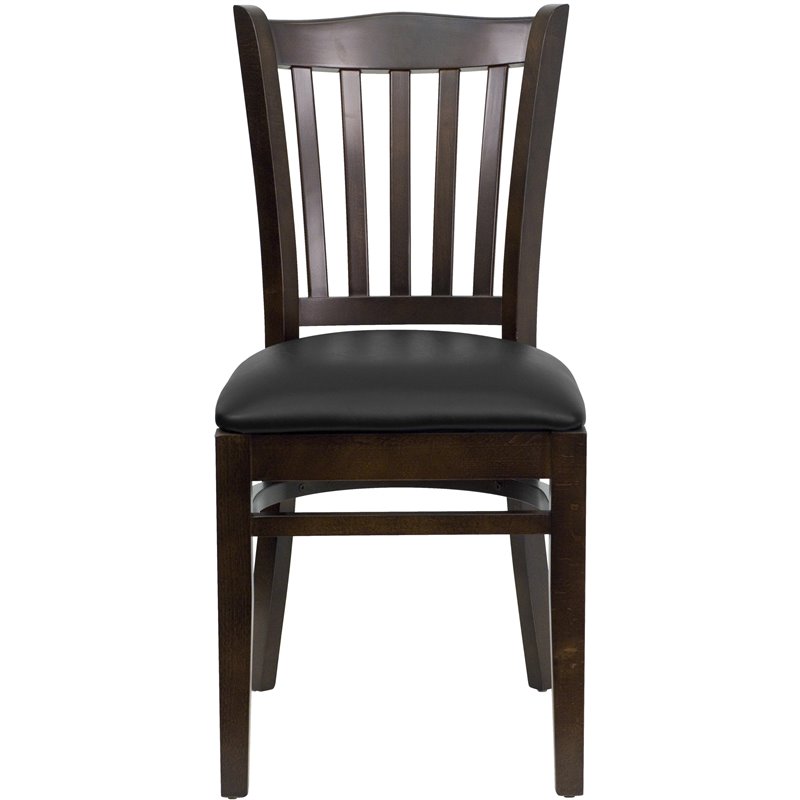 Flash Furniture Hercules Series Restaurant Dining Chair in Black Seat