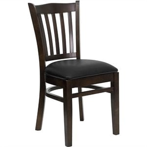 Flash Furniture Hercules Series Restaurant Dining Chair in Black Seat