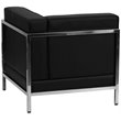 Flash Furniture Hercules Imagination Leather Tufted Right Corner Chair in Black