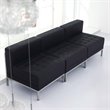 Flash Furniture Hercules Imagination Leather Tufted Right Corner Chair in Black