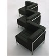 Flash Furniture Hercules Imagination Leather Tufted Right Corner Chair in Black