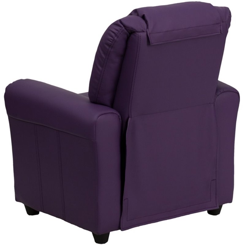 Flash Furniture Faux Leather Kids, Purple Leather Recliner