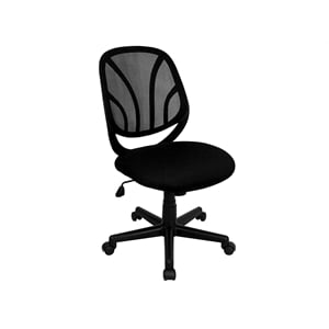 Flash Furniture Y-Go Trade Mid Back Mesh Office Swivel Chair in Black