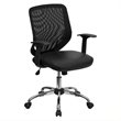 Flash Furniture Mid-Back Office Chair with Mesh Back in Black
