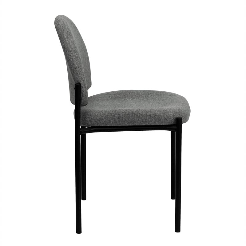 Flash Furniture Stacking Side Stacking Chair in Black and Gray