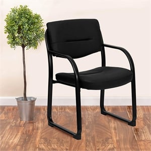 Flash Furniture Executive Side Guest Chair in Black