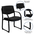 Flash Furniture Executive Side Guest Chair in Black