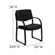 Flash Furniture Executive Side Guest Chair in Black