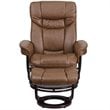 Flash Furniture Leather Recliner in Palimino Brown