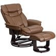 Flash Furniture Leather Recliner in Palimino Brown