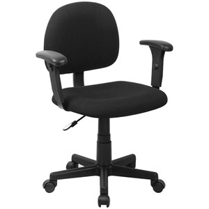 flash furniture mid back ergonomic upholstered office swivel chair with armrests