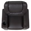 Flash Furniture Leathersoft Kids Recliner with Cup Holder & Headrest in Brown