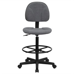 flash furniture patterned ergonomic upholstered drafting stool