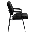 Flash Furniture Executive Side Guest Chair in Black with Titanium Frame
