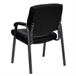 Flash Furniture Executive Side Guest Chair in Black with Titanium Frame