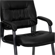 Flash Furniture Executive Side Guest Chair in Black with Titanium Frame