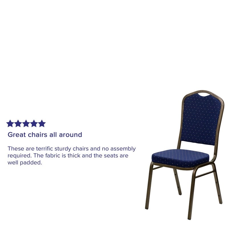 Flash Furniture Hercules Banquet Stacking Chair in Navy Blue