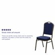 Flash Furniture Hercules Banquet Stacking Chair in Navy Blue